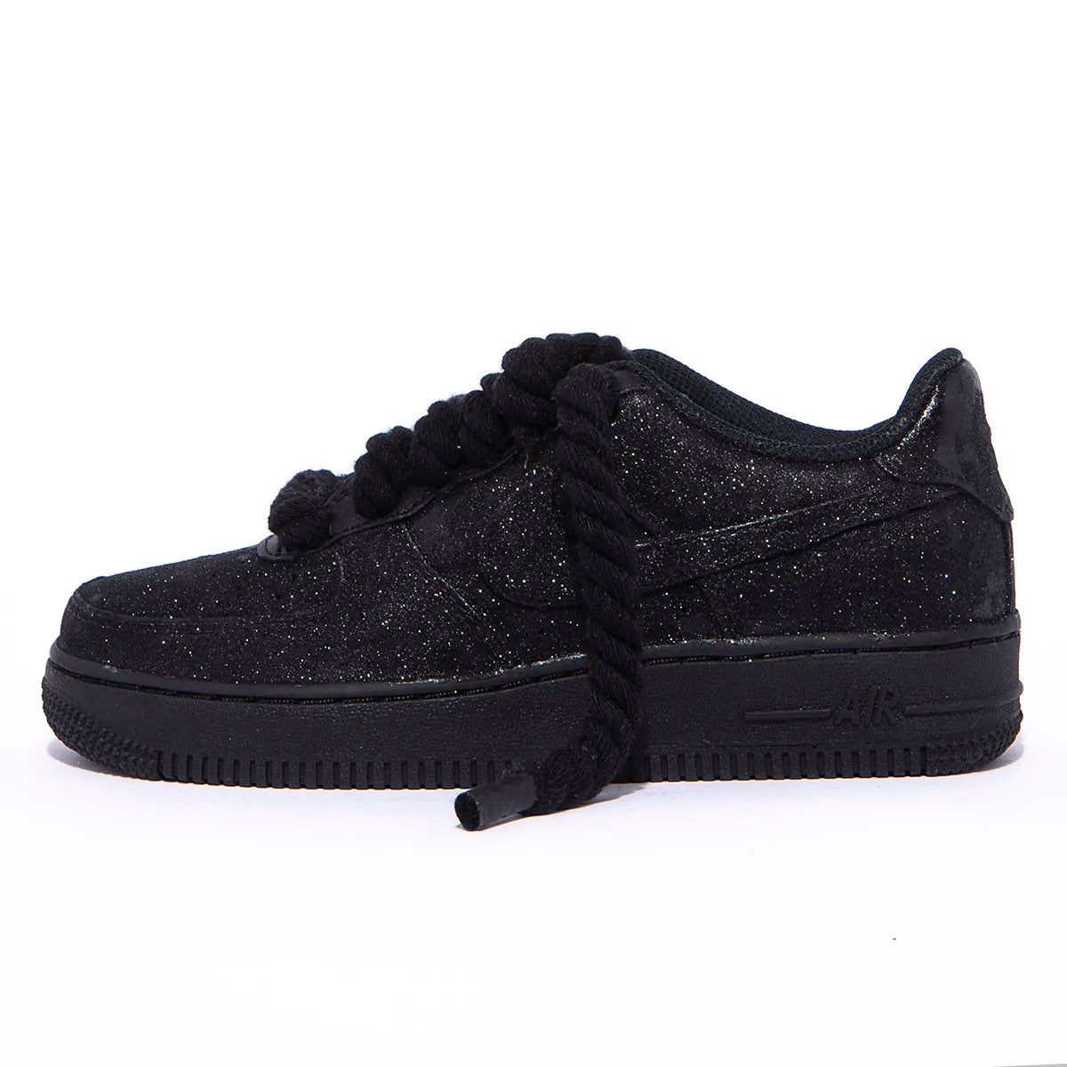 BLACK GLITTER with ROPE LACES